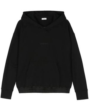 Saint Laurent Katoenen Hoodie Met Geborduurd Logo - Zwart