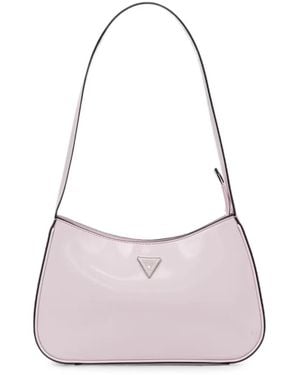 Guess Arnela Logo-Plaque Shoulder Bag - Pink