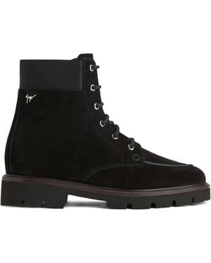 Giuseppe Zanotti Bottines Zheno À Lacets - Noir