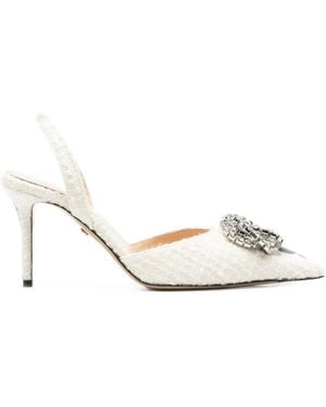 Mach & Mach Galaxy Heeled Pumps - White
