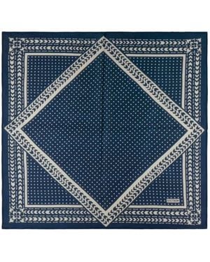 Stetson Geometric Polka-Dot Scarf - Blue
