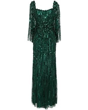 Jenny Packham Brightstar Sequin-Embellished Gown - Green
