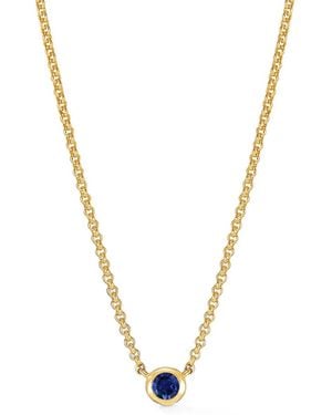 Dower & Hall Dewdrop Sapphire-Pendant Necklace - Metallic