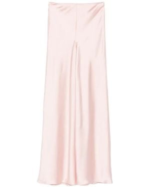 Norma Kamali Wide Leg Trousers With A Satin Finish - Pink