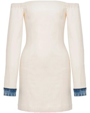 Moschino Off-The-Shoulder Midi Dress - Natural