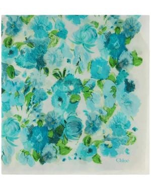Chloé Wild Flowers Sarong Mit Blumen-Print - Grün