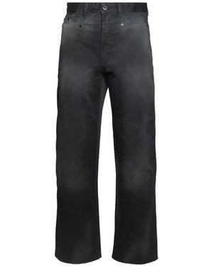 032c Pantaloni Con Inserti - Nero