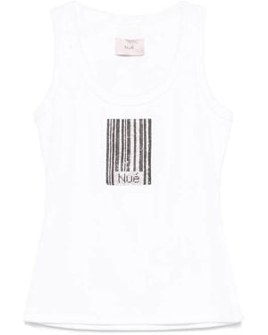 Nue Barcode タンクトップ - ホワイト