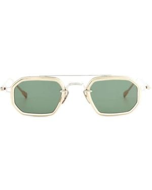 Sato Eyewear Kursa Geometric-Frame Sunglasses - Green