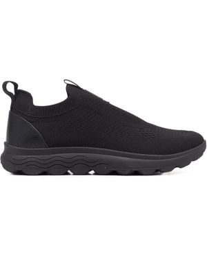 Geox Spherica Slip-On Trainers - Black