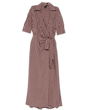Pinko Striped Maxi Shirt Dress - Pink