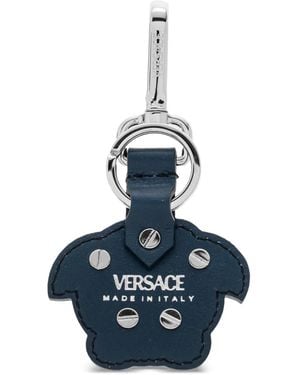 Versace Medusa-Pendant Keyring - Blue