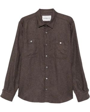 Amaranto Button-Fastening Chest-Pocket Shirt - Brown