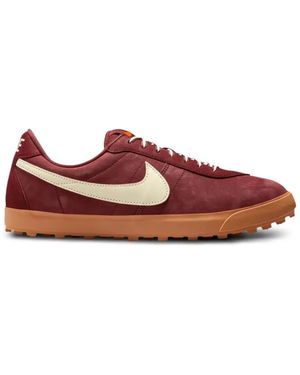 Nike Swoosh-Patch Panelled Trainers - Red