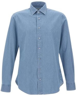 Michael Kors Polo Ajusté À Logo Brodé En Coton - Blue