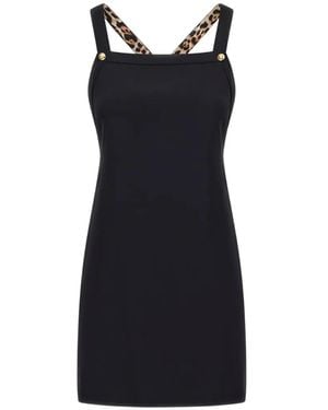 Roberto Cavalli Cross-Back Mini Dress - Black