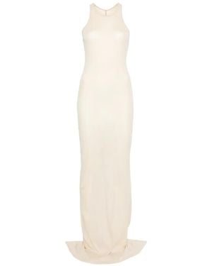Rick Owens Crew Neck Racerback Maxi Dress - White
