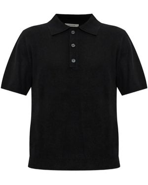 Entire studios Short-Sleeve Polo Sweater - Black