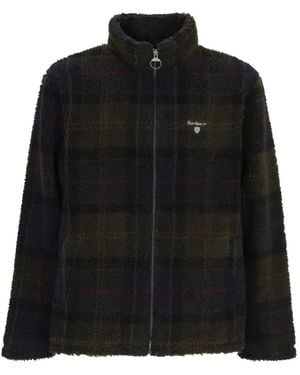 Barbour Tartan-Fleece Jacket - Black