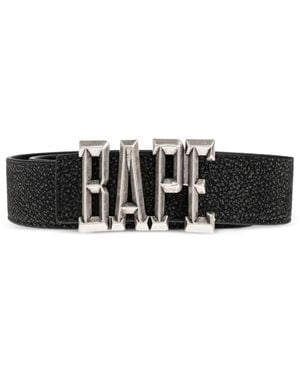 A Bathing Ape Cinturón Con Hebilla Del Logo - Blanco