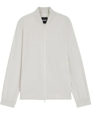 BOSS Zip-Up Lightweight Jacket - White