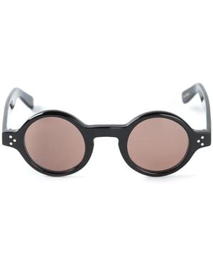 Lesca Round Frame Sunglasses - Black