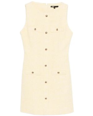 Maje Short Tweed Dress - Natural