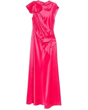 Acler Asymmetrical Ruffled Maxi Dress - Pink