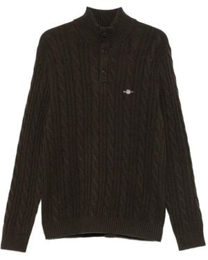 GANT Cable-Knit Sweater - Black