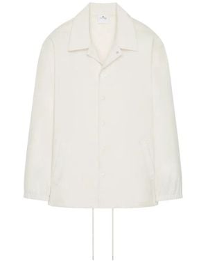 Courreges Logo Lettering Drawstring Hem Jacket - White