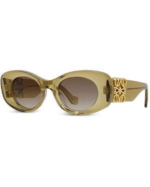 Loewe Occhiali Da Sole Ovali - Metallizzato