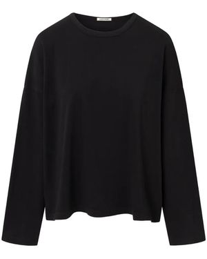 Black Crane Long-Sleeve T-Shirt - Black