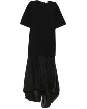 TOTEME Cocoon Drop-Waist Maxi Dress - Black