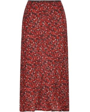 Saint Laurent Polka-dot silk skirt - Rot