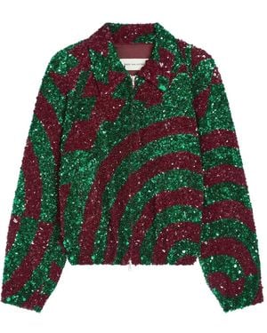 Dries Van Noten Sequinned Jacket - Green