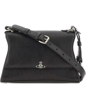 Vivienne Westwood Small Bianca Leather Cross Body Bag - Black