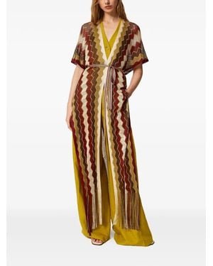 Twinset Zigzag-Pattern Kimono - Metallic