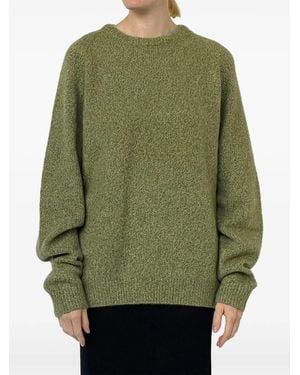Frenckenberger Melierter Pullover Mit Rundhalsausschnitt - Grün
