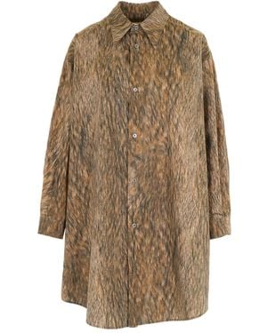 MM6 by Maison Margiela Buttoned Shirt Dress - Natural