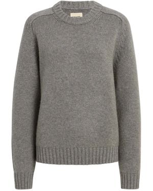 KHAITE Mae Shoulder Detail Knitwear - Grey