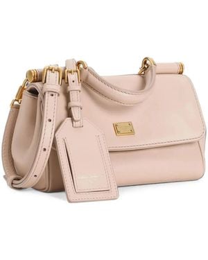 Dolce & Gabbana Sac À Main My Sicily En Cuir De Veau Plongé - Pink