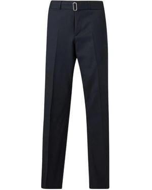 Lardini Belted Pressed-Crease Pants - Blue