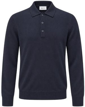 Diana Studio Button-Down Polo Sweater - Blue