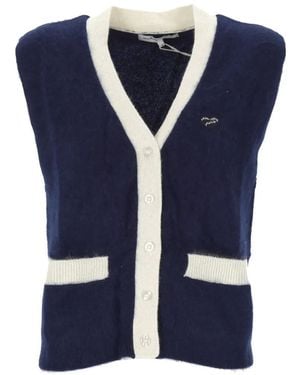 Maison Labiche Servandoni V-Neck Button-Up Cardigan - Blue