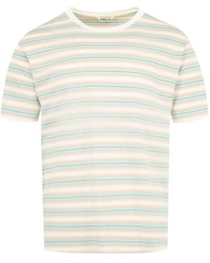 AURALEE ストライプ Tシャツ - ホワイト