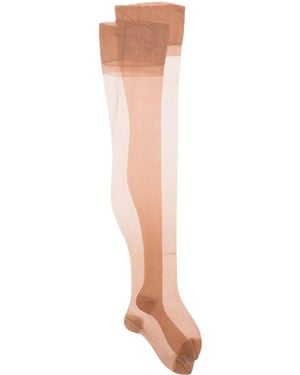 Maison Close Seamless Sheer Stockings - White
