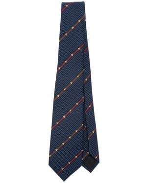 Gucci Bee Web Tie - Blue