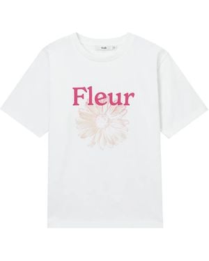 B+ AB Logo-Print T-Shirt - White