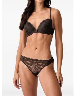 Twinset Sujetador Push-Up Con Encaje - Negro