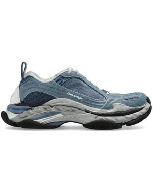 Balenciaga Baskets Triple S.2 En Jean - Bleu